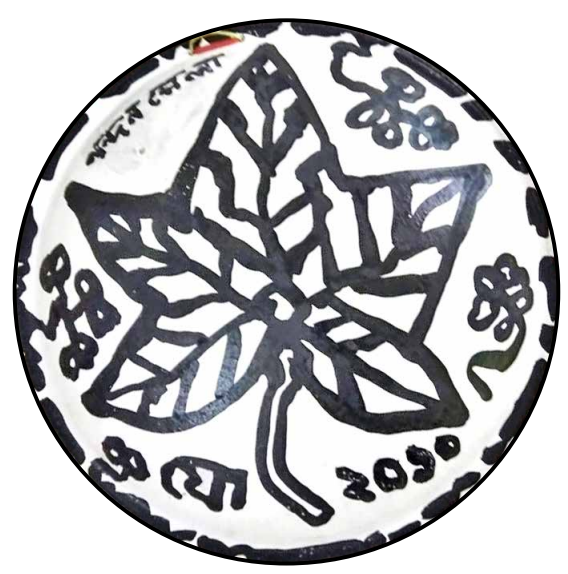 Untitled Acrylic on Sora (ceramic plate) 
